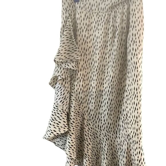 Nasty Gal Size 2 Midi Dress Ruffle Front Abstract - Picture 7 of 10